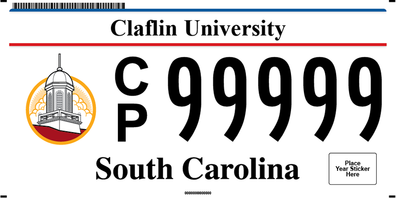 Claflin University plate