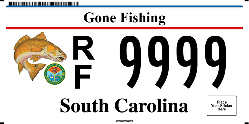 Gone Fishing plate