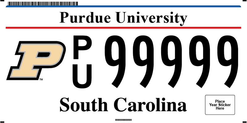 Purdue plate