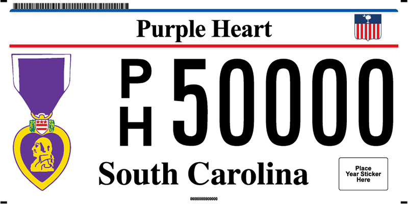 Purple Heart plate