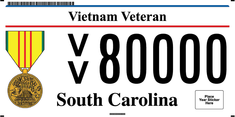 Vietnam Veteran plate